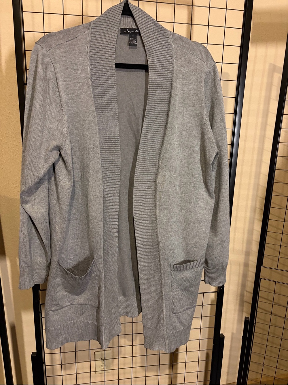 A Love Story Light Gray Open Front Cardigan